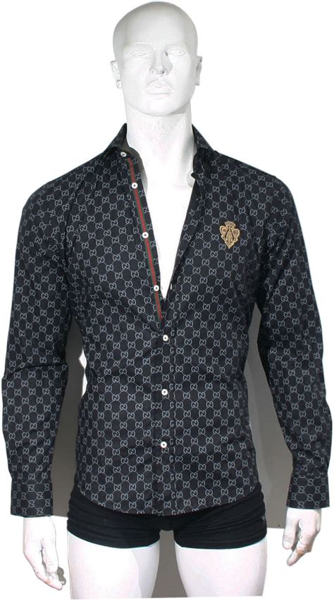 gucci long sleeve cotton dress shirt|gucci long sleeve shirt men's.